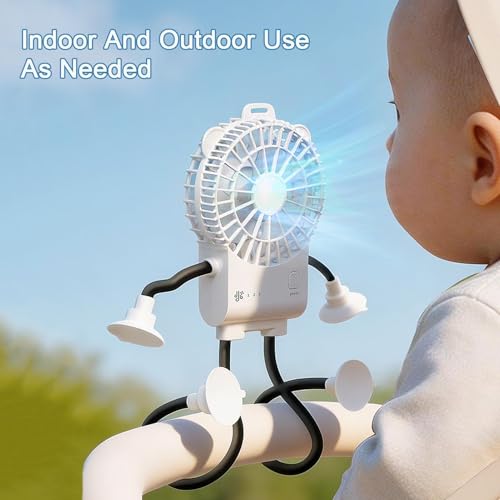 Ventilateur de table robot bureau camping table de chevet ventouse - 6