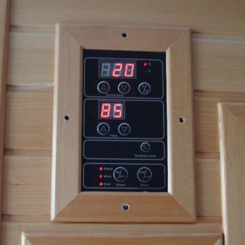 12656 High-Quality 1-2 Persons Infra-red Cabin Sauna 96 x 87 x 186 cm + MP3 Player Connection with Built-in Stereo Speakers