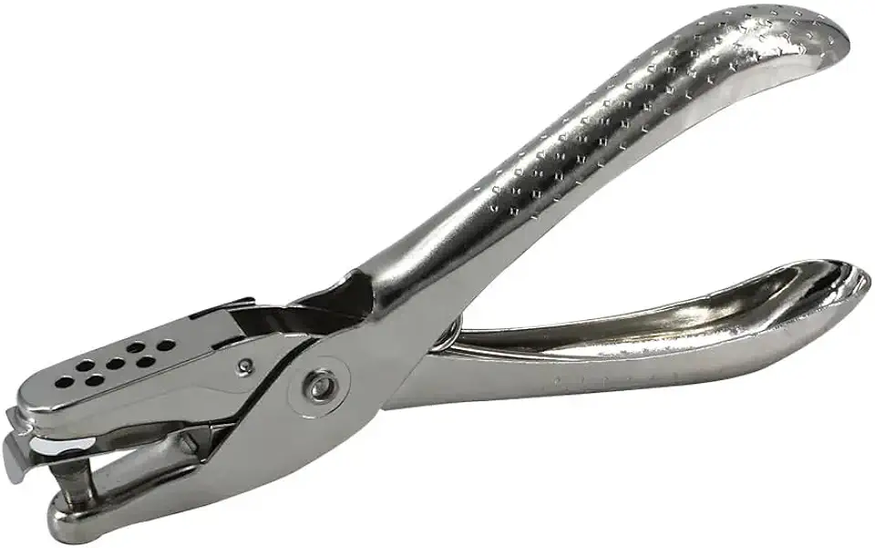 Perfurador Um Furo Metal Leonora, Prata