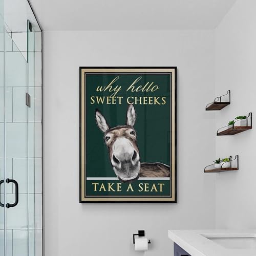 Affiche âne vos serviettes de fesses mon seigneur | Décoration rétro 50x70
