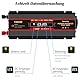 Seamuing 2000W Wechselrichter DC 12V auf AC 230V Spannungswandler 1 AC Steckdose & 2 USB Port Stromwandler mit Alligatorclip Zigarettenanzünder Stecker Power Inverter für Auto KFZ Wohnwagen LKW