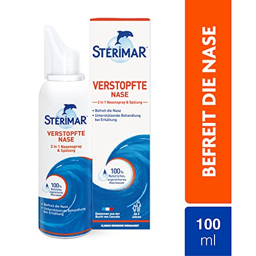 Stérimar Verstopfte Nase – 2 in 1 natürliches Meerwasser-Nasenspray und Spülung für Erwachsene und Kinder, Salzwasser… - Image 5