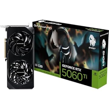 Gainward RTX 5060 TI Ghost, Placa de Vídeo 8GB GDDR7, DLSS 3, Ray Tracing, Dual Fan