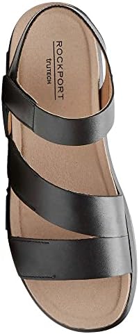 Rockport Women's Kells Bay Gore Strap Sandal, Black, 8 | Image 1
