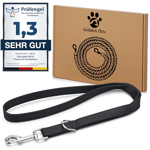 Testnote: Sehr gut - Kurzführer Hund 32cm I Wetterfest aus Biothane und Neopren Polsterung I Griffstück für Golden Pets Hundeleine I Hundeleine kurz kleine - große Hunde