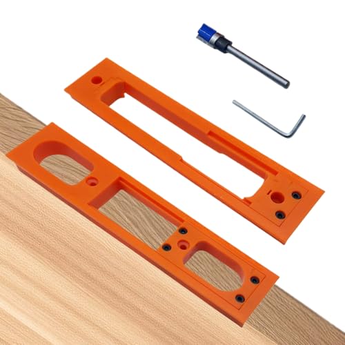 Plantilla Para Fresar Bisagras De Puerta - Guía Ajustable, Compatible Con Puertas De 3.5 A 12 Cm De Grosor