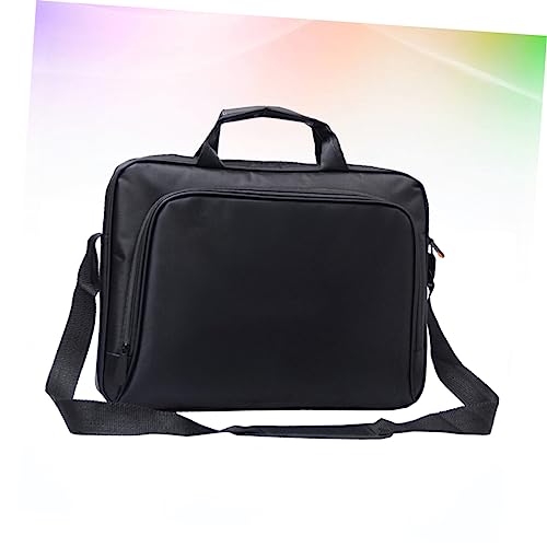 Vaguelly 15.6-inch Laptop Bag for Men and Women Portable Shoulder Computer Case Multi-Purpose Design for Business and Travel Lightweight and Stylish Tote in Black4
