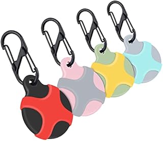 AirTag Keyring Case 4 Pack, woednx Silicone Airtag Case Tracker Holder for Apple Airtags, Air Tag Holder Waterproof Anti-Scratch Airtag Accessories for Kids Keys Luggage Wallet Dog Collar