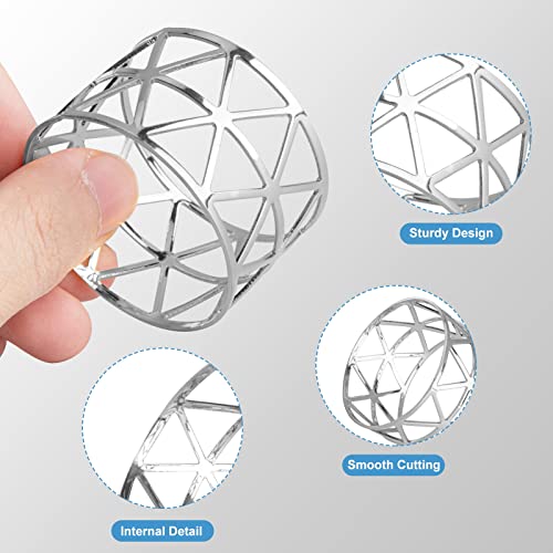 12Pcs – Napkin Rings, Sliver Napkin Rings Set Of 12, Holiday Napkin Holders For Dining, Anniversary, Birthday, Christmas, Easter, Fall, Halloween, Thanksgiving, Party Of Table Setting (Sliver) #TOP2