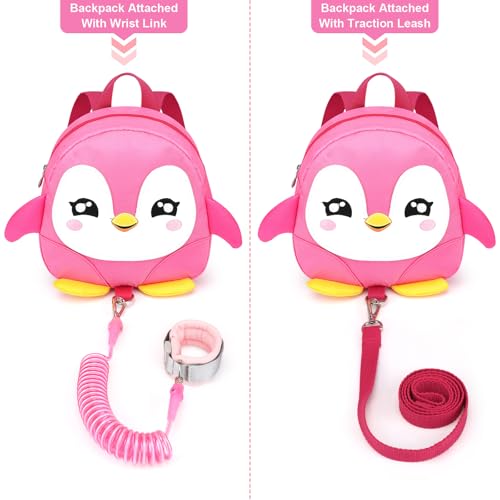 image for Accmor Toddler Harness Backpack Leash, Cute Penguin Kid Backpacks with