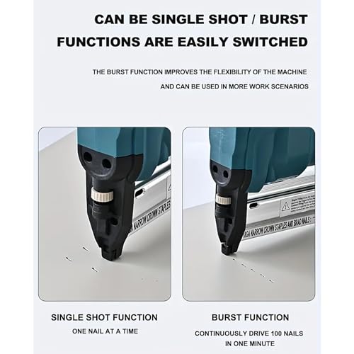 18 Gauge Cordless Nail Gun for Makita 18V Battery, 2 in 1 Electric Stapler Gun Drives 2 Inches Nailer for Upholstery and Woodworking,Tool Only 5 18 Gauge Cordless Nail Gun for Makita 18V Battery, 2 in 1 Electric Stapler Gun Drives 2 Inches Nailer for Upholstery and Woodworking,Tool Only - Image 5