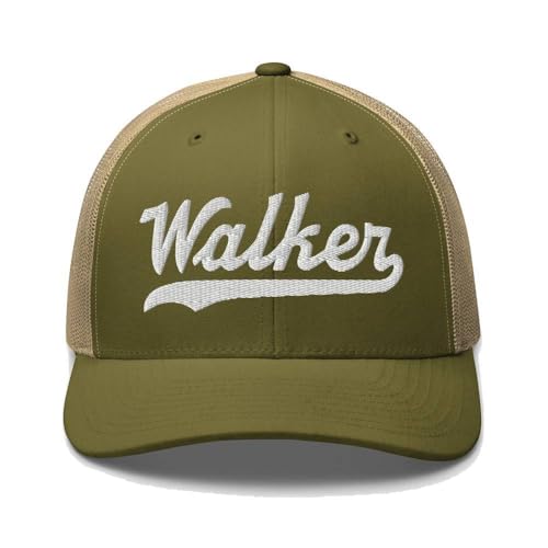 Walker Hat Walker Trucker Hat Baseball Script Embroidered Ca