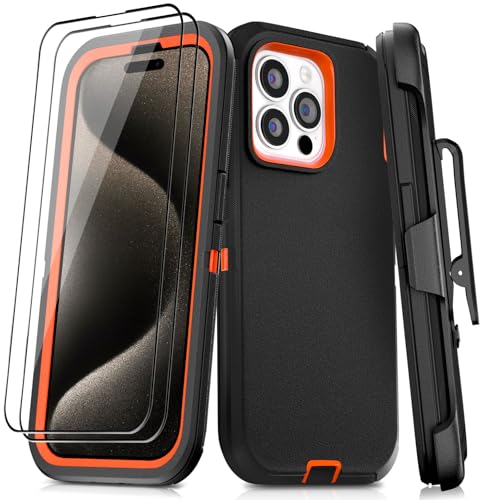 Coque antichoc iPhone 15 Pro Max 6.7 avec 2 verres trempés JGS