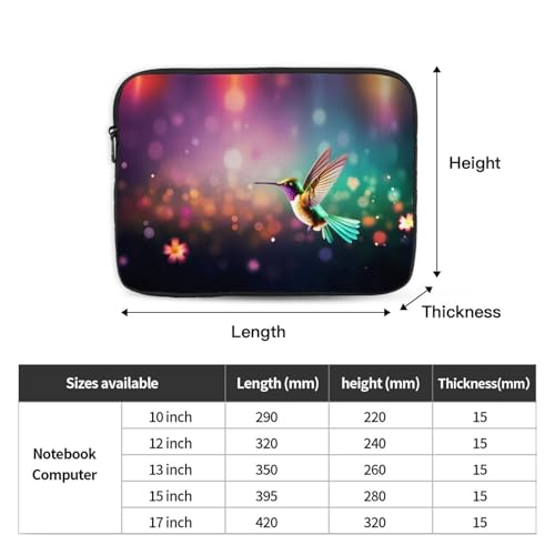 Flying Hummingbird Laptop Sleeve Case 17 Inch Suitable For Notebook Computer Tablet Traveling Carrying Simple Case4