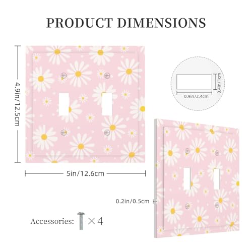 Prise électrique décorative et double interrupteur rose pour chambre rose - 6
