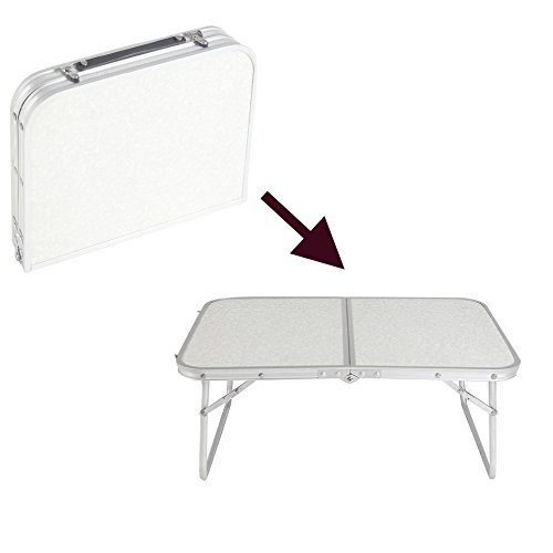 suitcase with laptop table