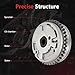 HYR Intake & Exhaust Engine Camshaft Phaser VVT Sprocket Gear Fit for Chevy GMC Cadillac & Buick Models - Equinox Impala Traverse Camaro Terrain ATS Enclave Allure, V6 3.0L 3.6L, # 12626160, 12626161
