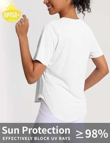Women's Short Sleeve Workout Tops Athletic Shirts UV Protection Sun Shirts UPF 50+ Quick Dry Lightweight2