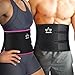 VIMUSFUN Waist Trimmer Belt Men Sweat Band Waist Trainer For Women Lower Belly Fat Tummy Stomach Wraps Waste Trainers Low Back Support Small/Medium/Large/Plus Size Black