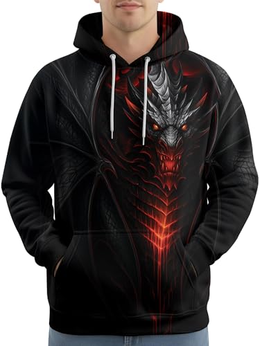 Image of PAGYMO Graphic Hoodies for Men Funny Novelty Pullover Hooded Sweatshirt