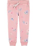 Funktioneller Kordelzug OshKosh B\'Gosh Mädchen Logo Pant Jogginghose, pink floral, 4 Jahre