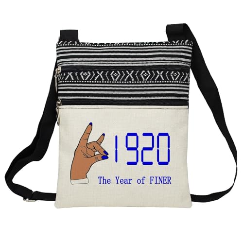 Finer 1920 Messenger Bag Small Ethnic Pattern Printed Adjustable Strap Crossbody Zipper Bag The Year Of Finer Phone Bag Wallet ZPB Cute Shoulder Handbag for Women