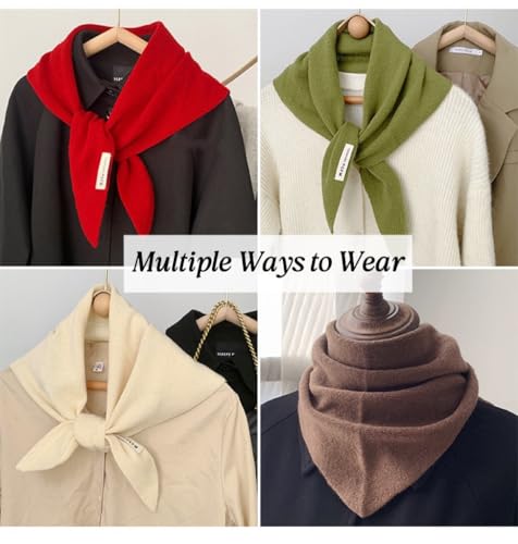 Wool Triangle Scarf for Women - Knitted Cashmere Shawl Downtown Girl Fashion Accessories3