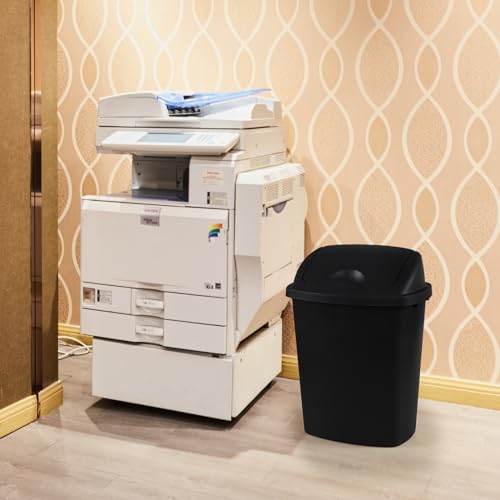 Caneca de basura rectangular 25 L negra, 4 unidades miniatura 5