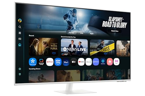 Image of Samsung 43 inch(1.08m) 4K M7 Vision AI Smart Monitor|UHD 3840 x 2160|Smart TV Experience with AI|Type-C|Apple AirPlay|Gaming Bar|Remote|Speakers|Wi-Fi|Bluetooth|AI Picture & Sound|LS43FM701UWXXL|White