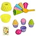Produktbild HHO Sandspielzeug: 1 Kuchen-Sandform + 5 Eistüten + 1 Portionierer + 8tlg. Cup Cake Sandförmchen Sandkasten Kindergarten