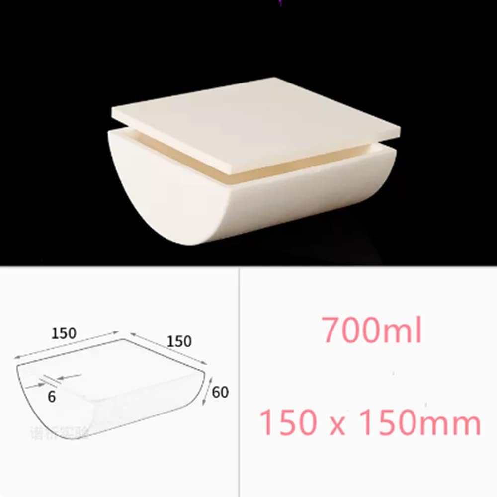 High-Temperature Alumina Corundum Semicircle Boat Crucible with Lid - Perfect for Lab and Industrial Applications (1pc)(65MLx100x50x30mm)