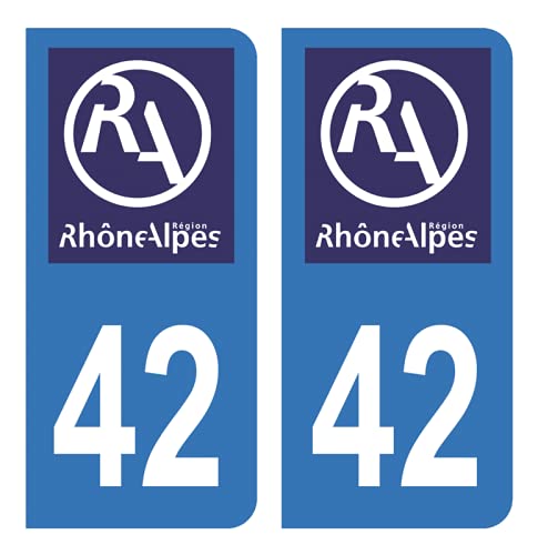 JINTORA - 2 Autocollants Plaque Immatriculation Département 03 (Auvergne) - Déco Voiture Résistante Aux Intempéries - 12