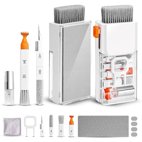 Laptop Screen Keyboard Cleaner Kit Electronic Cleaning Kit Perfect for iPad MacBook iPhone Tablets & PCs With Spray For Easy Clean (White)