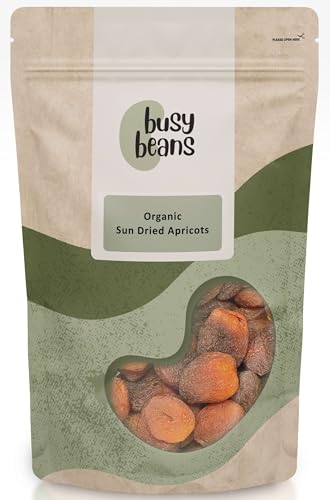 Organic Sun Dried Apricots - Certified Organic - by Busy Beans Organic (1kg)