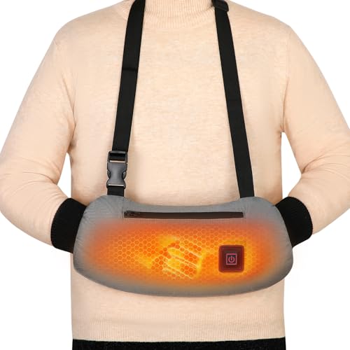 Poche chauffe-mains chauffante AURYA avec gants électriques rechargeables 3 niveaux