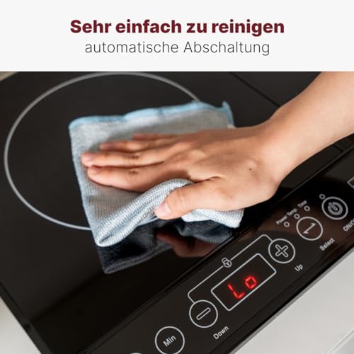 Placa doble de inducción Clatronic® | Placa de inducción con tecnología ECO-Save | Placa doble con detección automática de ollas | Placa con panel de control táctil con sensor | DKI 3609 - imagen 6