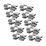 CIYODO 20 Stück Teiliges Edelstahl Solar Kabelclips Photovoltaik Kabelklemmen für Solarmodule und Anhängerrahmen Stabile Drahtbefestigung Einfache Montage Korrosionsbeständig Geeignet