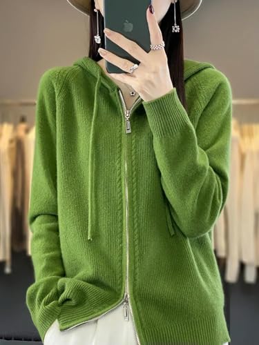 Pull zippé manches longues ample décontracté en tricot M