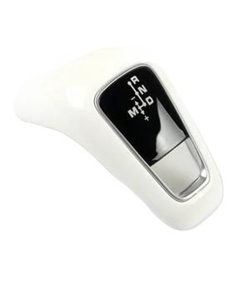 HYASDBWE for Porsche Cayenne 9YA 2018-2023 Car Gear Head Lever Shift Knob Cover Replacement Interior Modification Gear Shifter Parts(White)