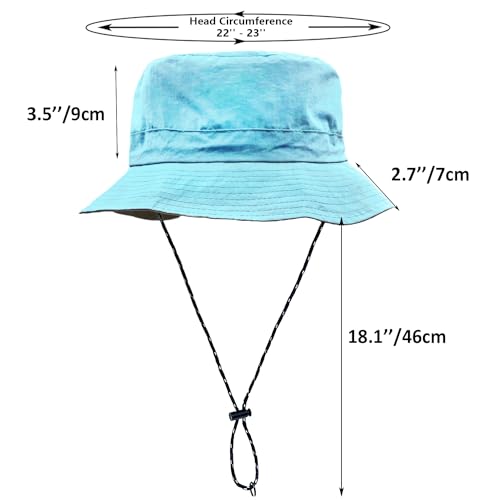 Image of woogwin Waterproof Bucket Rain Hat with Chin Strap Quick Dry Packable Boonie Sun Hat Safari Hat UV Protection