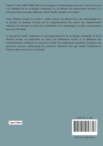 Études pénales et sociales