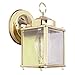Sunset Lighting F6840-10 One Light Outdoor Wall Mount, Polished Brass Finish with Clear Beveled Glass