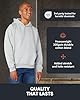 FM London Mens Essentials Hoodie - Slightly Oversized Hoodie, Heavyweight Design, Breathable Cotton Blend Pullover Grey #3