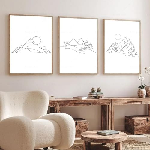 Impression de paysage et minimalisme : créez un salon zen en montagne