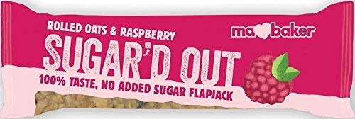 Ma Baker Sugar'd Out No Added Sugar Flapjack - Raspberry-16 Pack