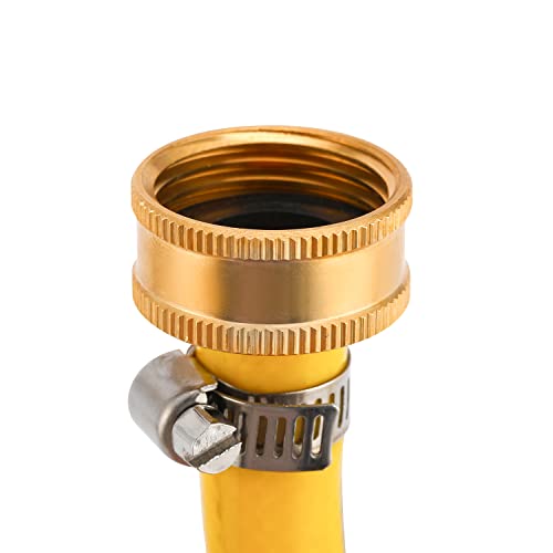 2 Sets Brass Garden Hose Connector Repair Mender Kit With Stainless Clamp,Fits 1/2" Water Hose Fitting #TOP4
