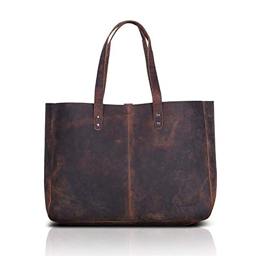 KomalC Leather Tote Bag for Women