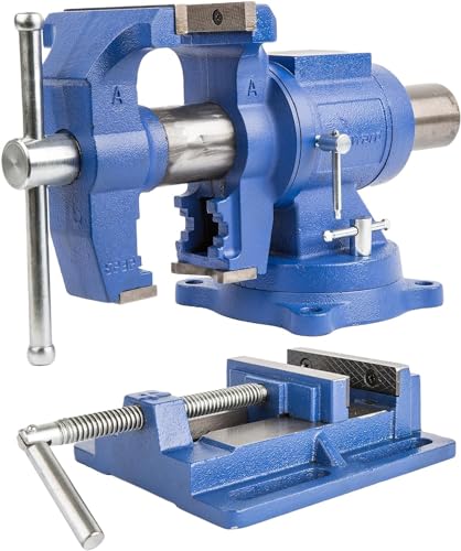 Image of Forward DT08125A 5-Inch Bench Vise Ductile Iron and Q194A 4" Drill Press Vise