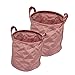 Douceur d'Intérieur Morbidezza Interna in Velluto, 2 cestini Rotondi, Rosa, 2 Taglie assortite