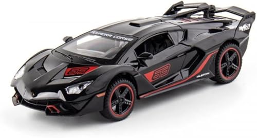 Image of Exclusive Alloy Metal Pull Back Die-Cast Car Diecast Metal Pullback Toy Car with Openable 6 Doors,Light Music Boys Gifts Toys (1:32 Lambroghini SC18 Alston - Multicolor)